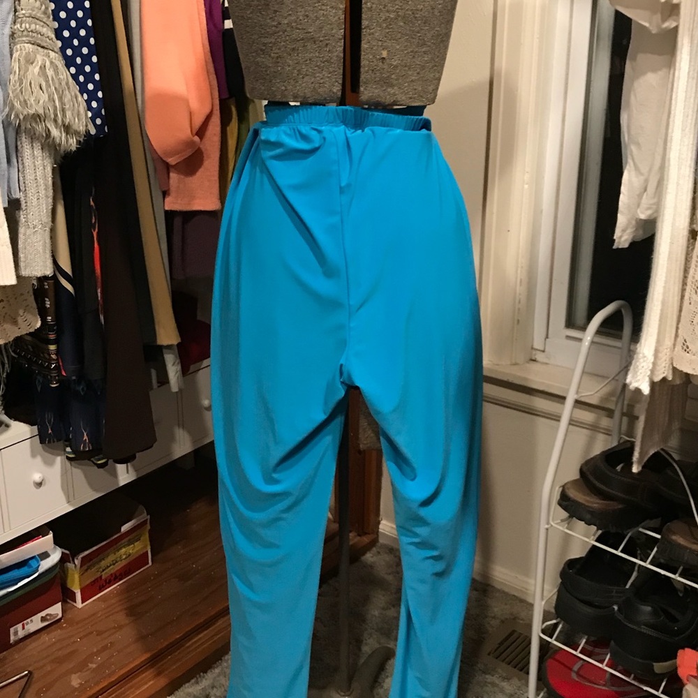Palazzo sea-blue pants
